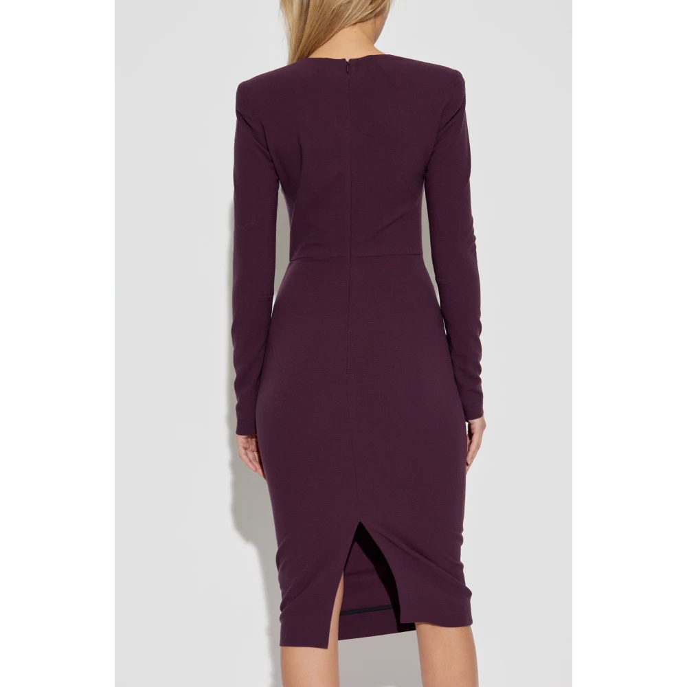 Victoria Beckham Jurk met schoudervullingen Purple Dames