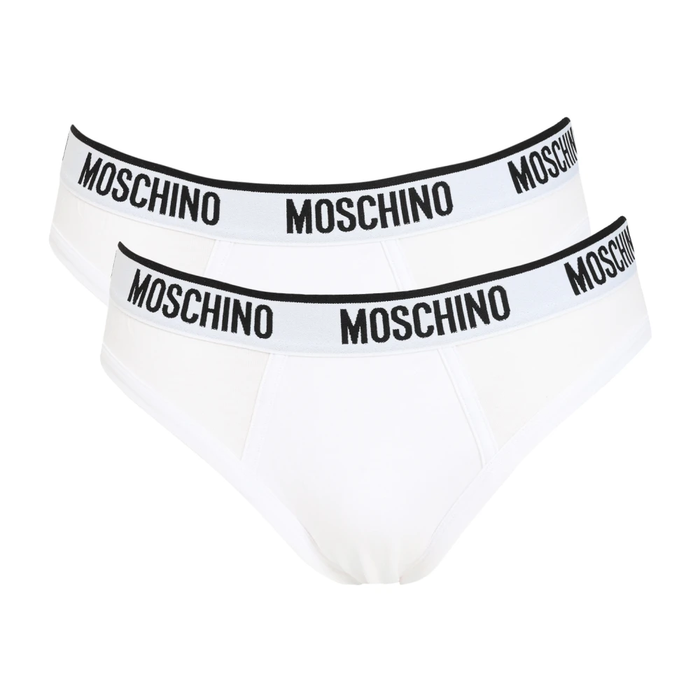 Moschino Vit Elastiskt Band Underkläder Set White, Herr