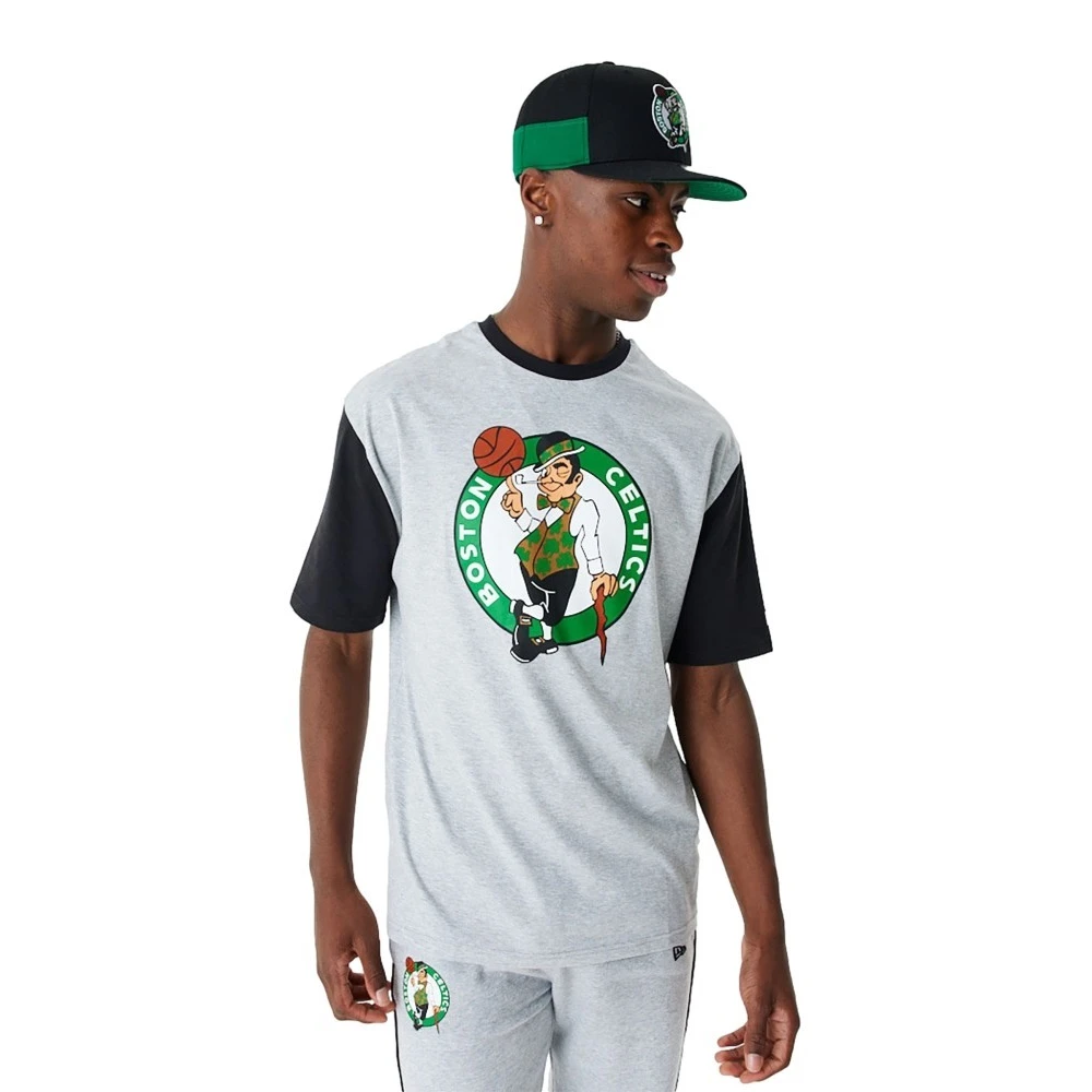 new era Celtics NBA Grijze T-shirt Gray Heren