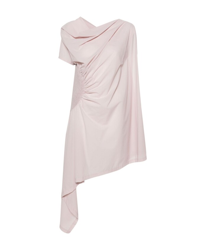 robe-shift-asymetrique-drapee-rose