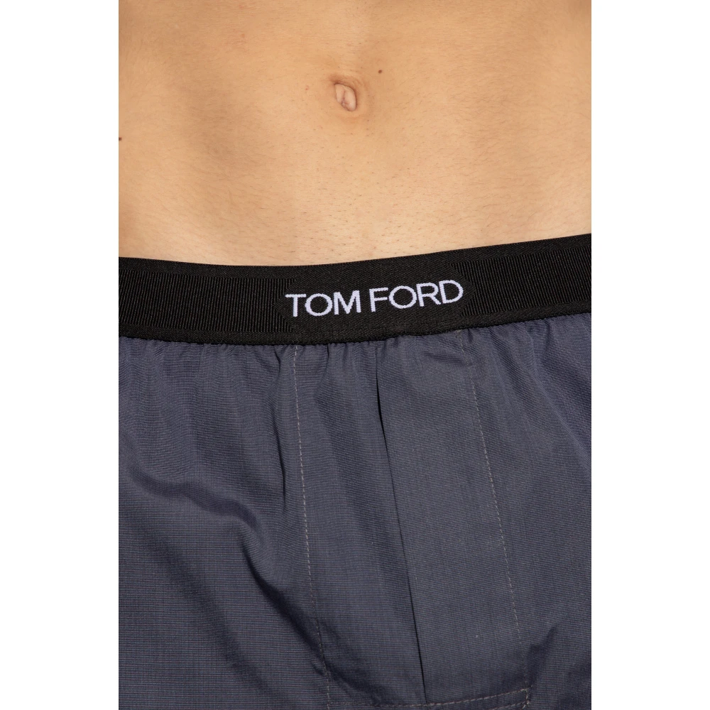 Tom Ford Boxershorts met logo Gray Heren