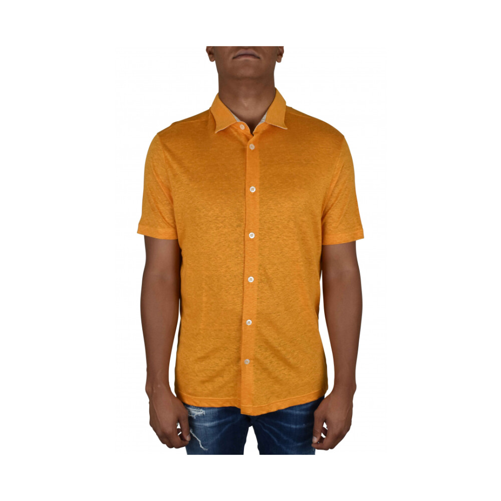 Camicia hot sale arancione uomo