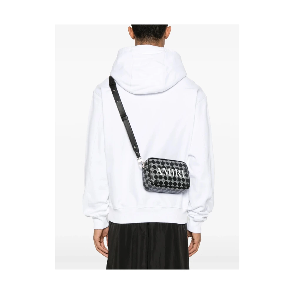 Amiri Zwarte Schoudertas met Logoprint Black Heren