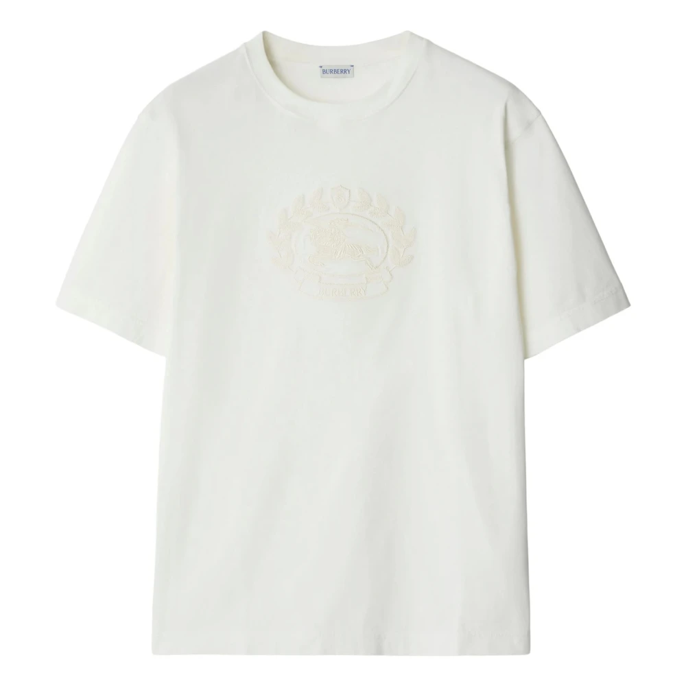 Burberry Casual Heren T-shirt in Krijt White Heren