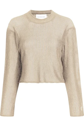 Metallic Beige Damtröja