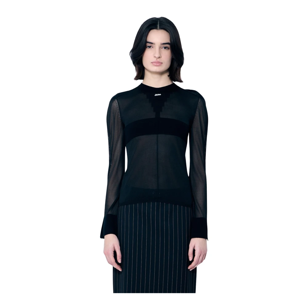 Jean Paul Gaultier Sweater met logo motief Black Dames