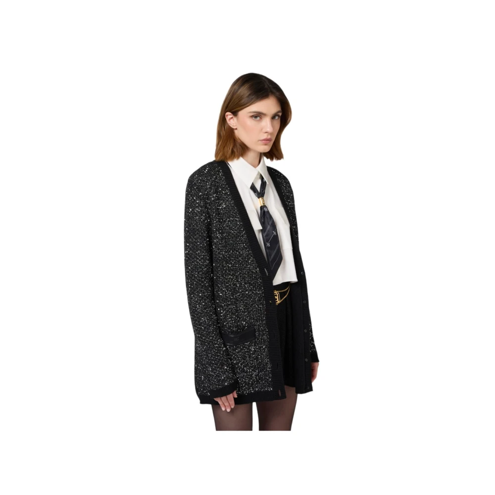 Elisabetta Franchi Stijlvolle Gebreide Top Black Dames