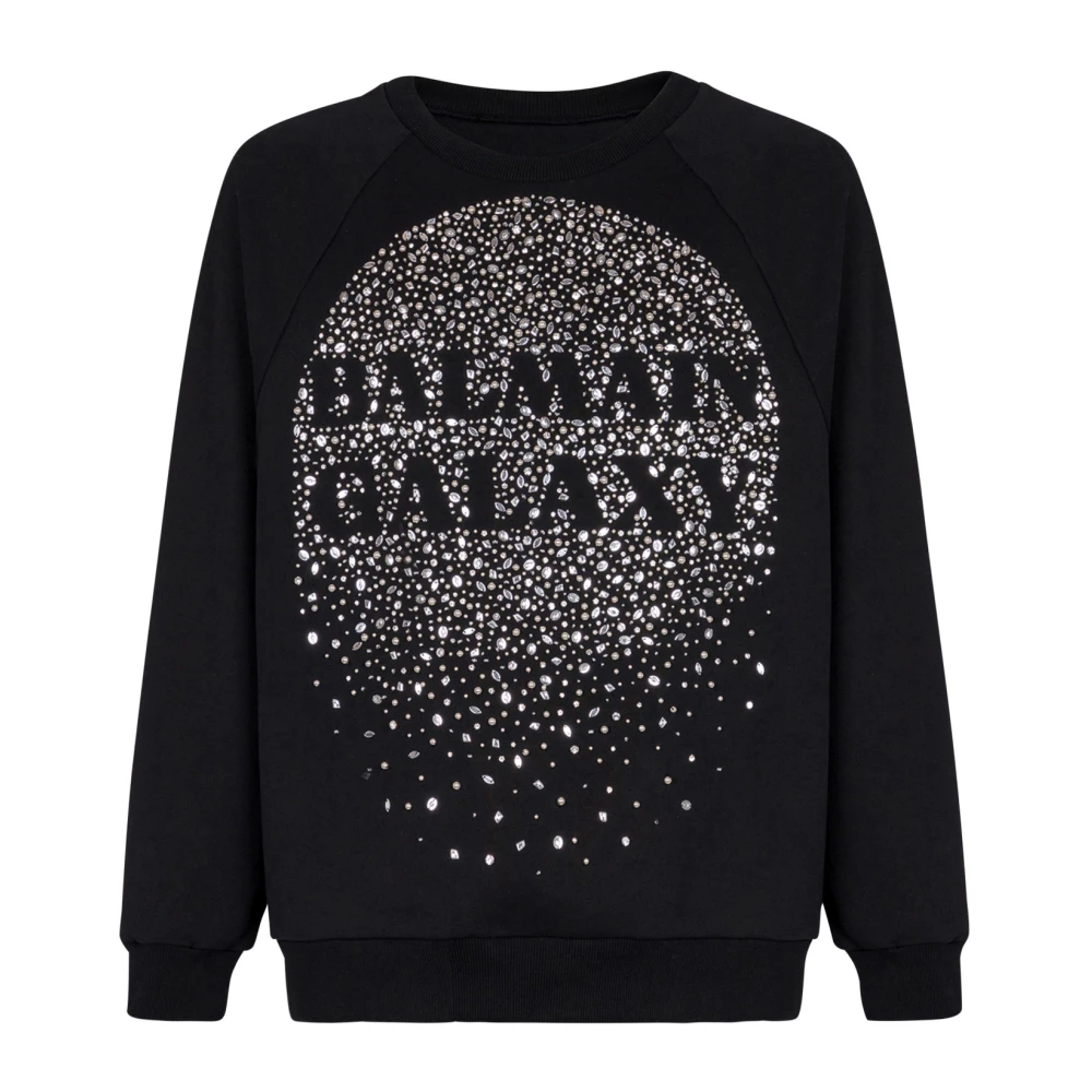 Balmain Galaxy geborduurd sweatshirt Black Heren