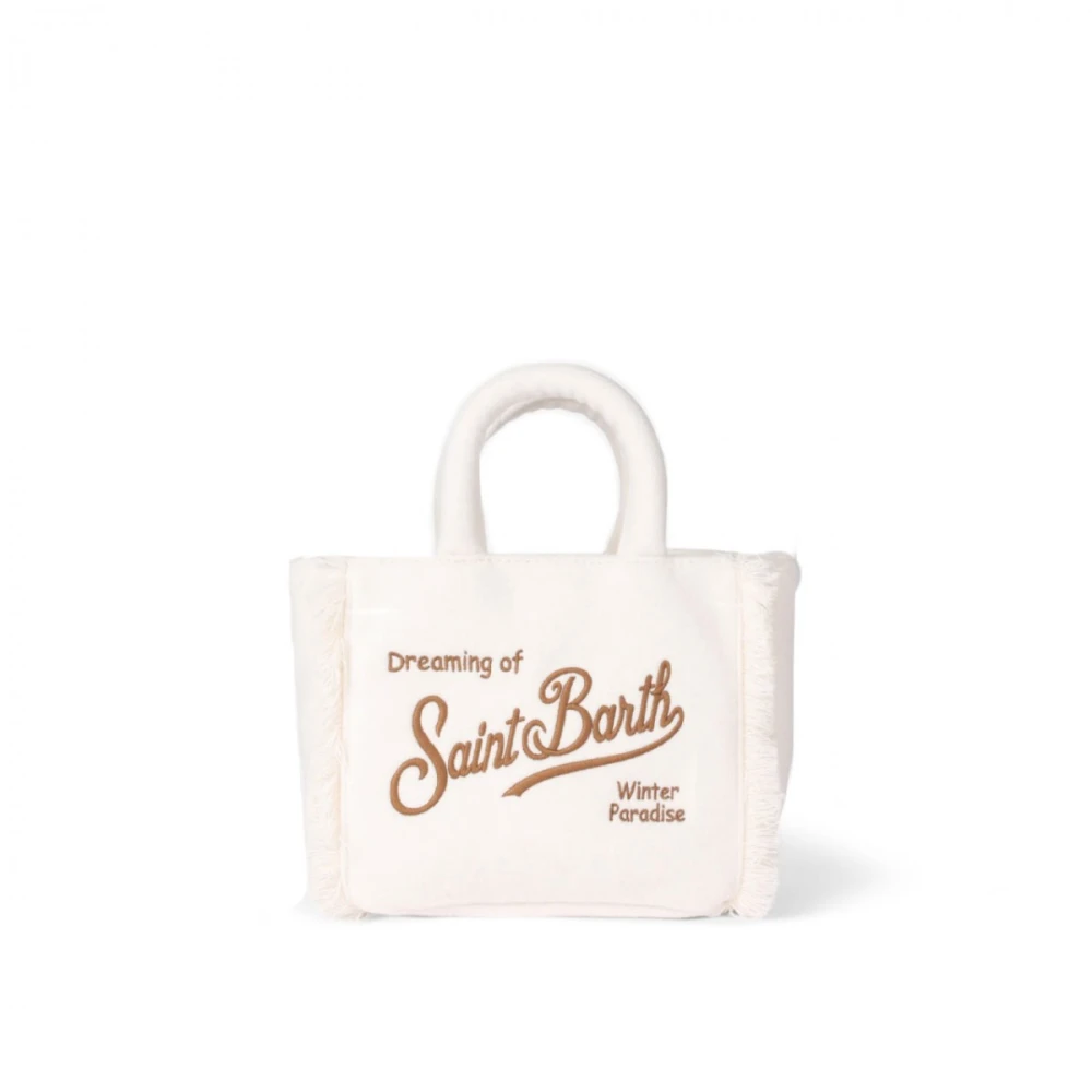 MC2 Saint Barth Mini Vanity Handtas met Franjes White Dames