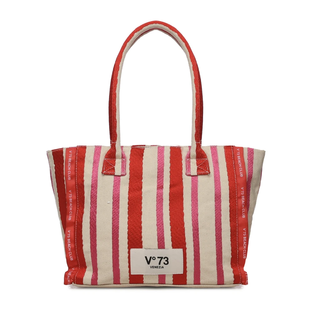 V° 73 Donna Rosso/Multicolor Borsa Shopping Con Logo - Immagine 2