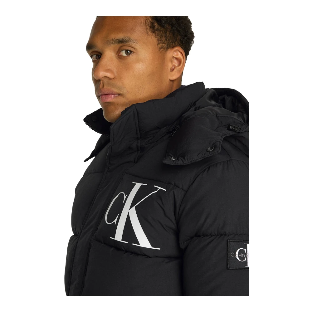 Calvin Klein Zwarte Hoodie met Logo Black Heren