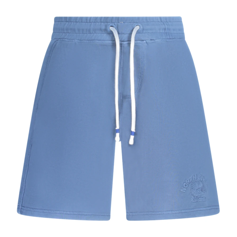 North Sails , Casual Shorts, Male, Blue, M, Brushed Short