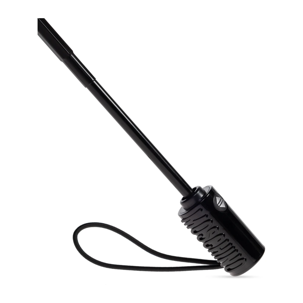 Moschino Opvouwbare paraplu met logo Black Unisex