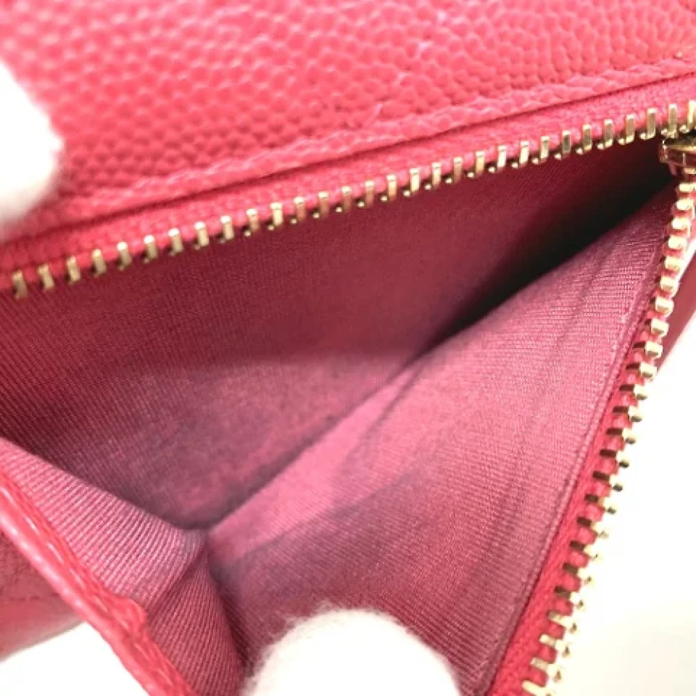 Chanel Vintage Pre-owned Leather wallets Pink Dames