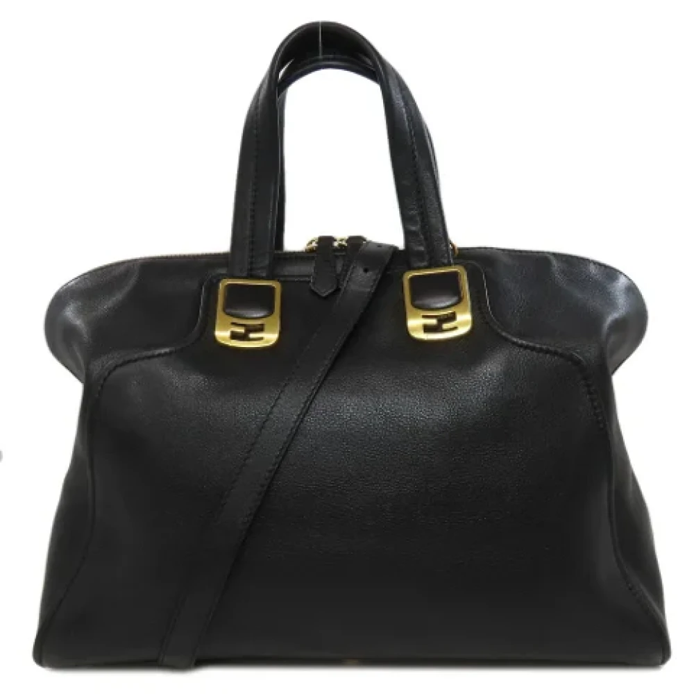 Fendi Vintage Pre-owned Leather handbags Black Dames