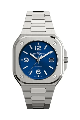 Uomo - BR05A-BLU-ST/SST - Br 05 Blått skal 40 mm stål med stålarmband