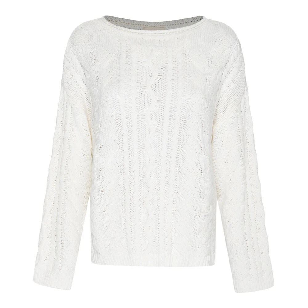 Twinset Blauwe Cable-Knit Sweater Elegant Stijl Blue Dames