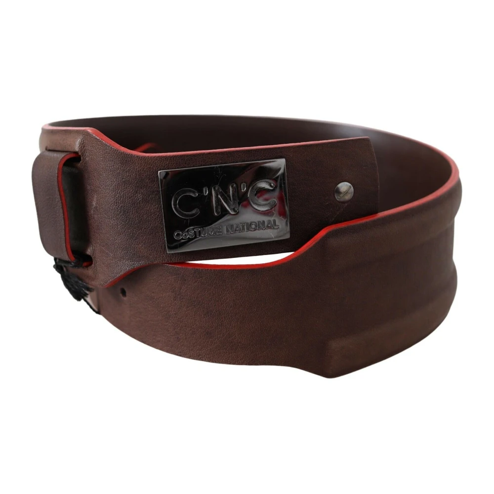 Costume National Women's Brown Italian Leather Fashion Belt