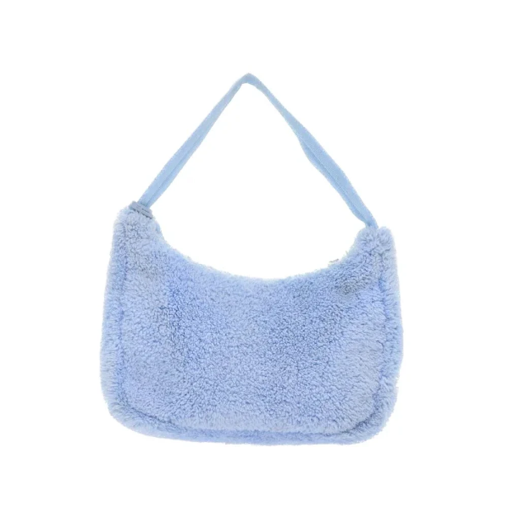 Prada Vintage Pre-owned Fur handbags Blue Dames