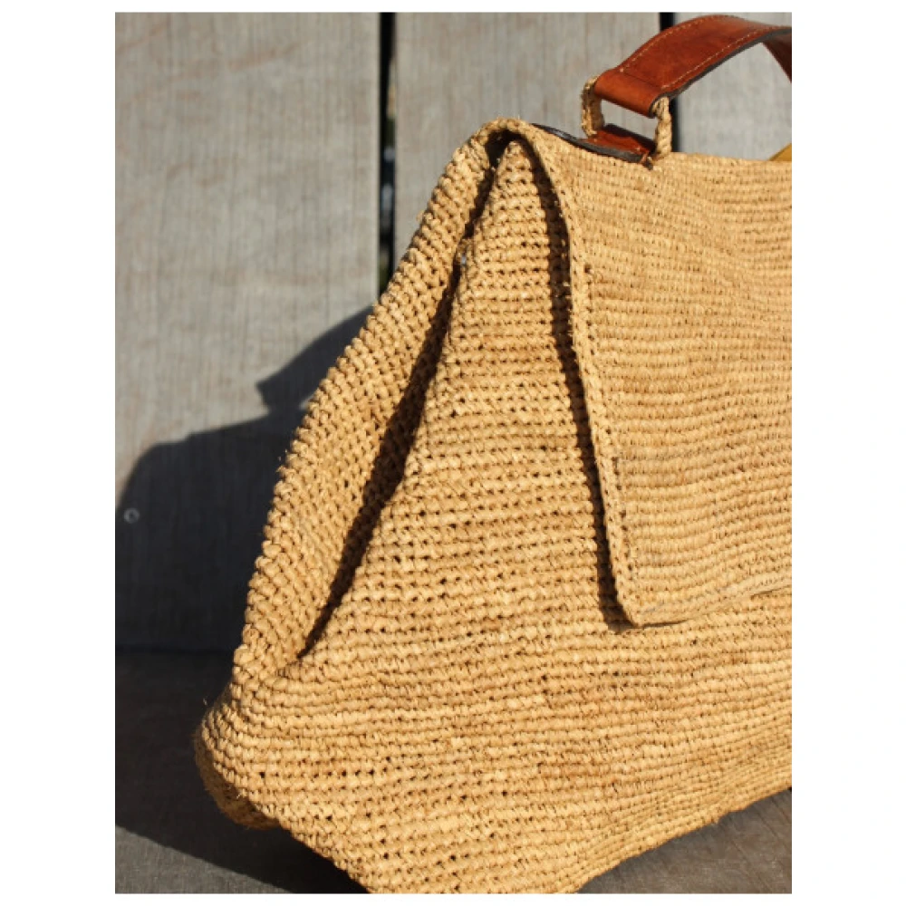 Ibeliv Lahady Raffia Handtas Beige Dames