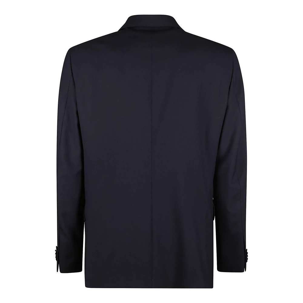 Caruso Donkerblauw pak met jas en zakken Blue Heren