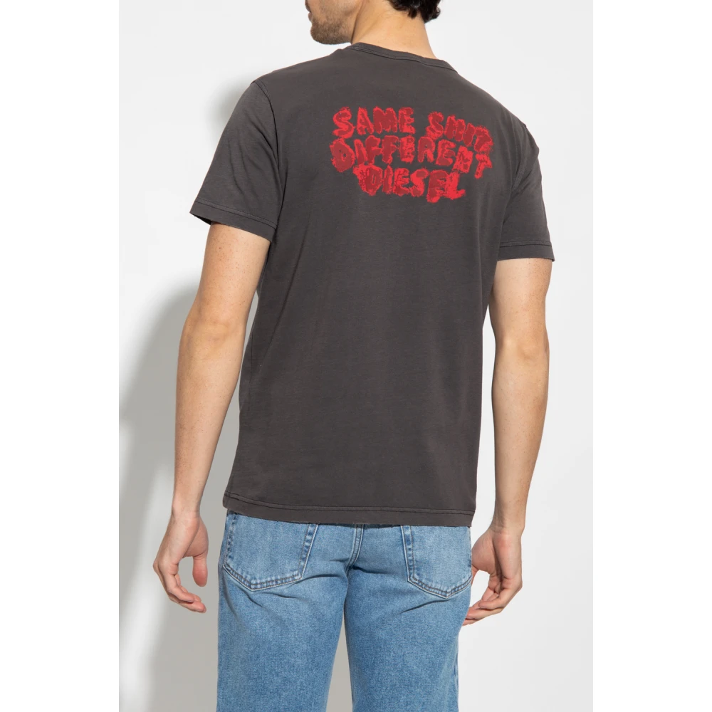 Diesel T-Diegor-E2 T-shirt Gray Heren