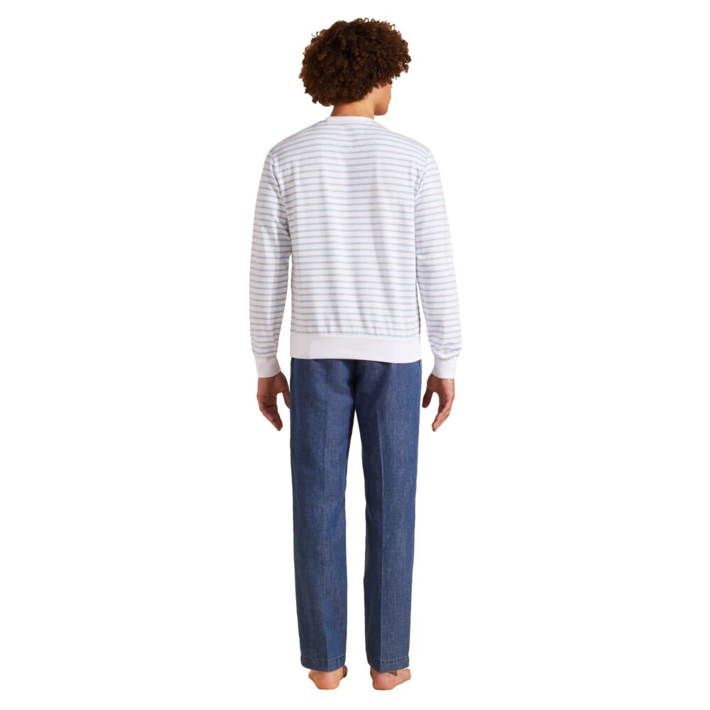 Vilebrequin Gestreept katoenen sweatshirt voor heren Blue Heren