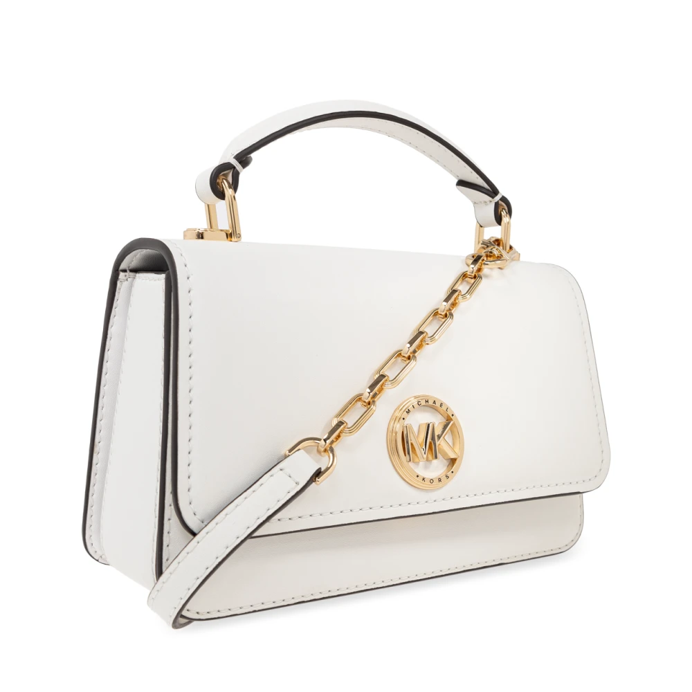 Michael Kors Delancey Schoudertas White Dames