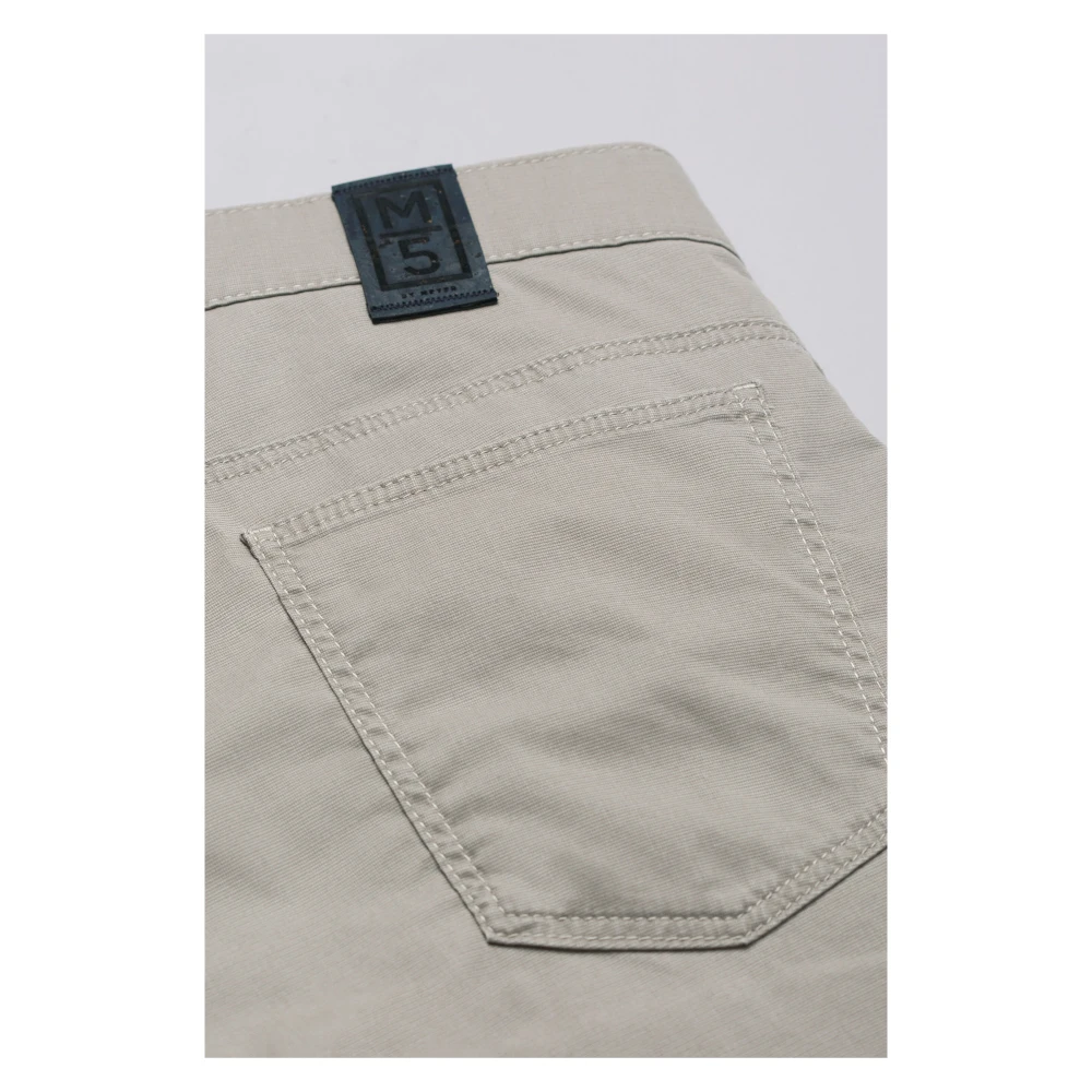 Meyer Slimme Chino Broek met Microstructuur Beige Heren