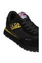 sneakers-cuir-tissu-noir