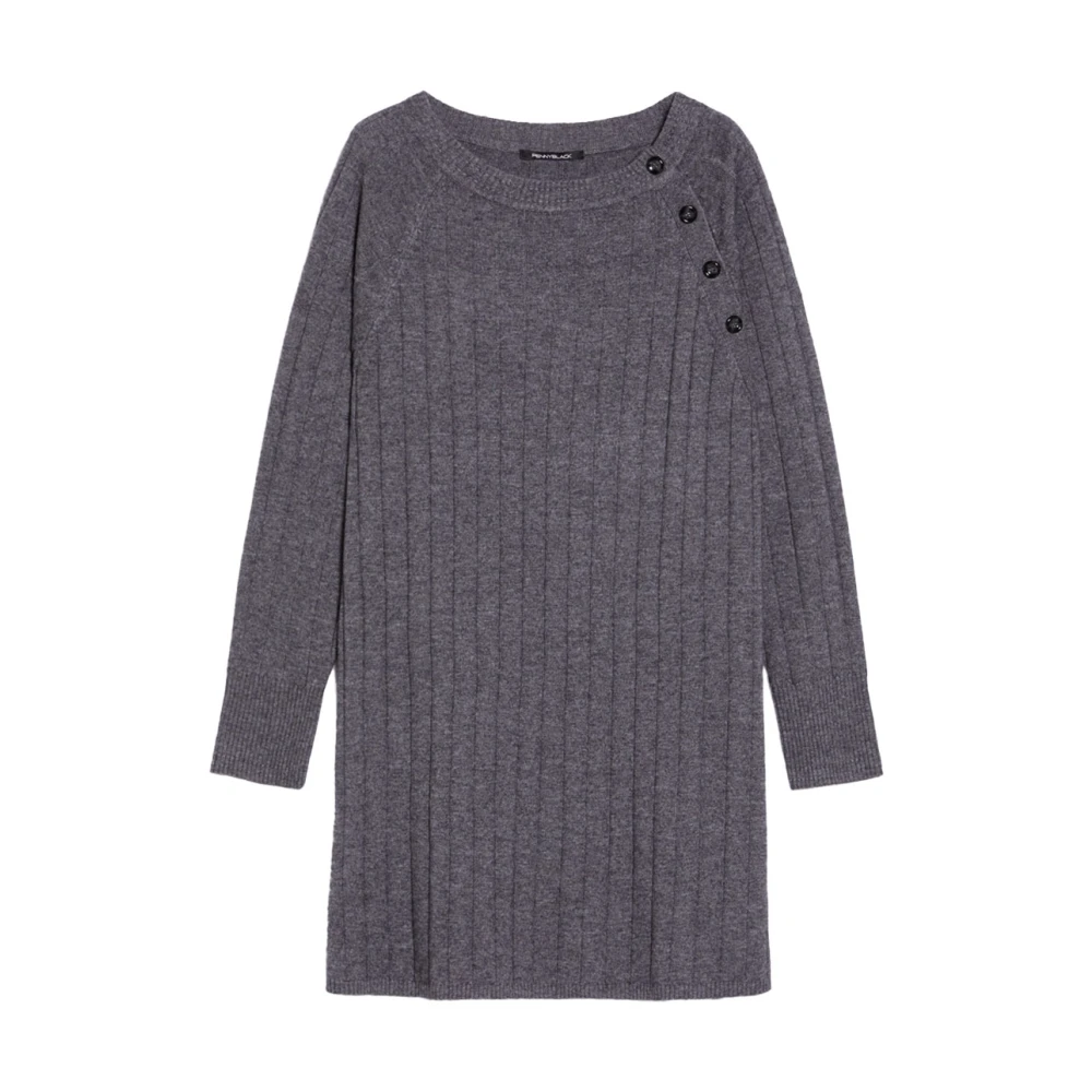 Pennyblack Wollen Gebreide Jurk Gray Dames