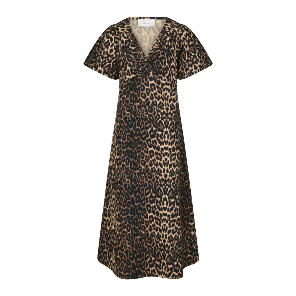 NEO NOIR Luipaardprint Jurk Illana Stijl Brown Dames