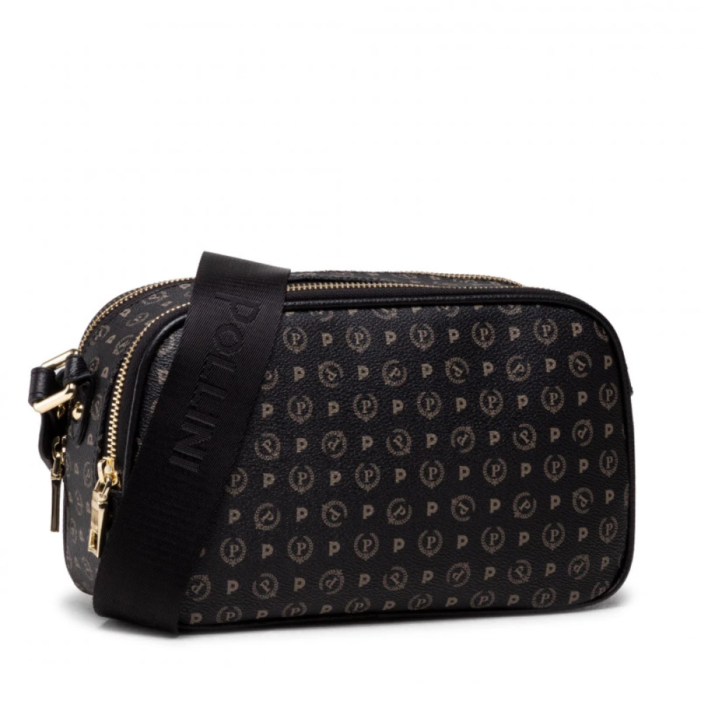 Pollini Women's Black Crossbody Bag With Double Zipper - Cross Body Bags - One Size - Bags