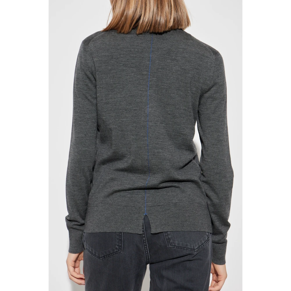 Burberry Wollen Vest Gray Dames