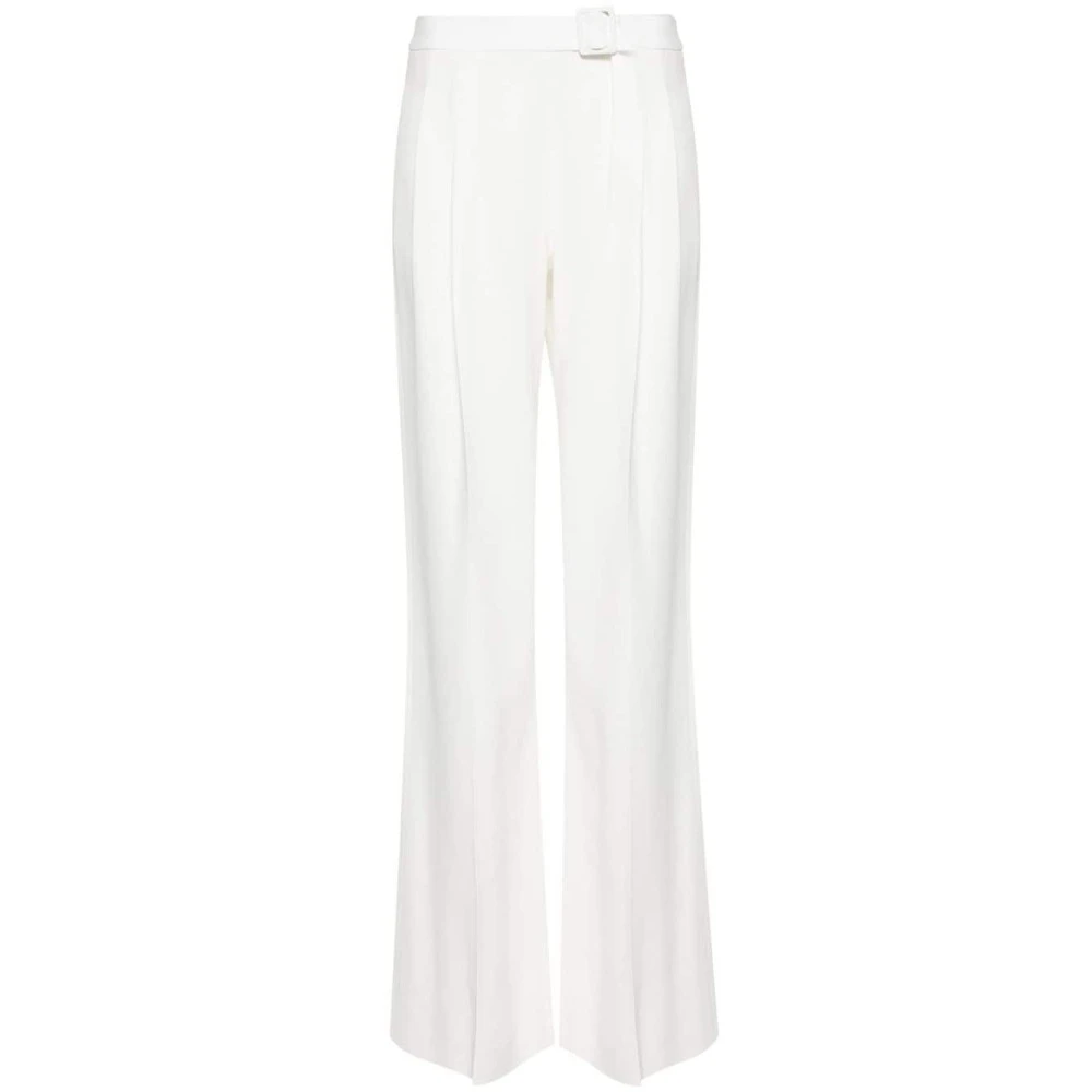 Ermanno Scervino Witte broek met hoge taille en rechte pijpen White Dames