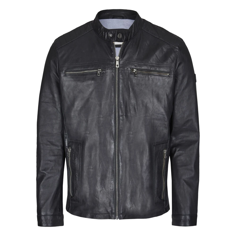 Bugatti Heren Leren Jas Bualberto Black Heren