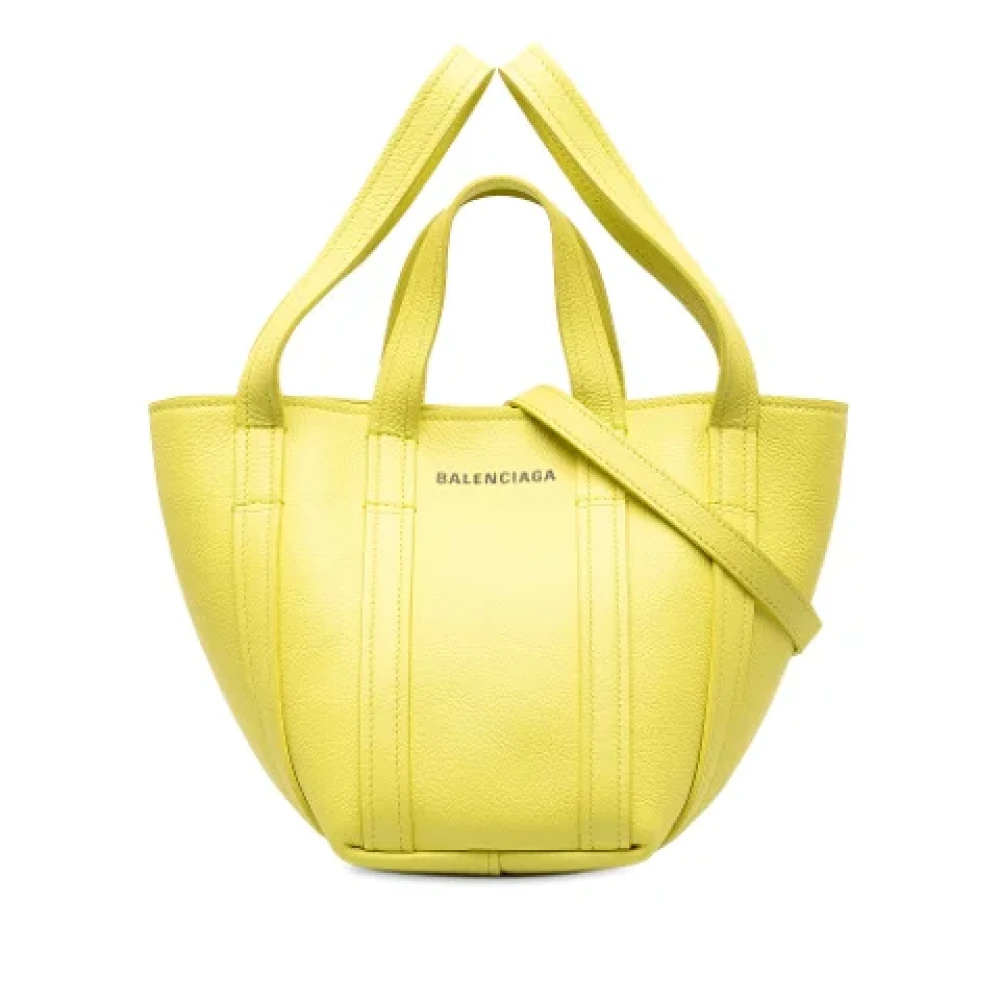 Balenciaga XS Everyday North-South Tote Satchel Yellow Dames