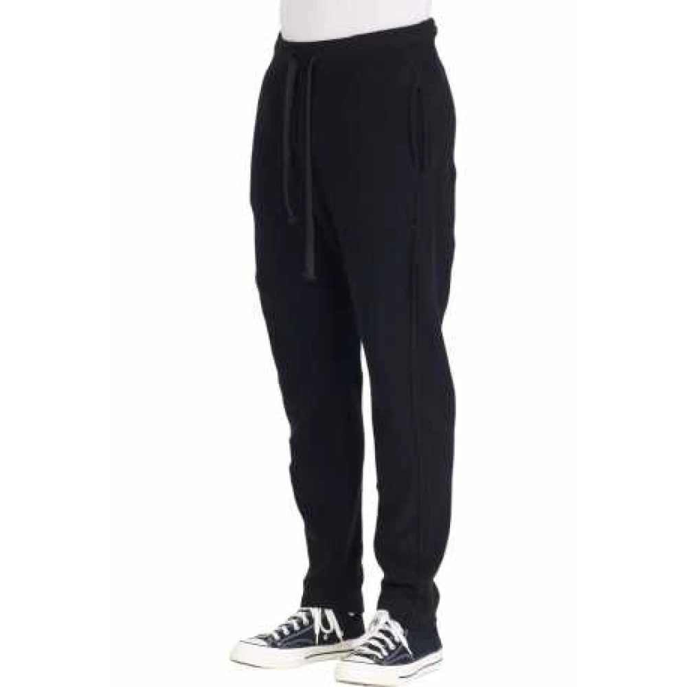 Isabel Benenato Zwarte Wol Kasjmier Joggingbroek Black Heren