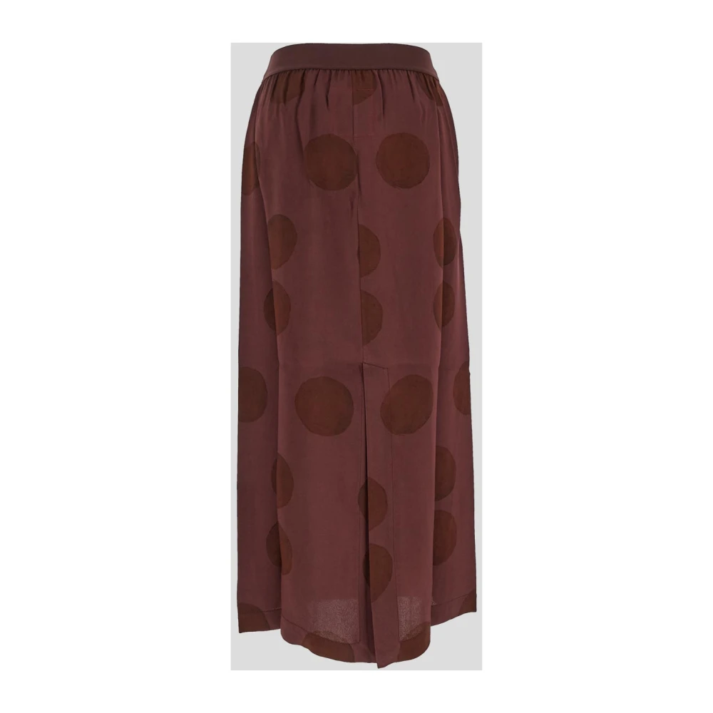 UMA Wang Stralende Viscose Rok Brown Dames