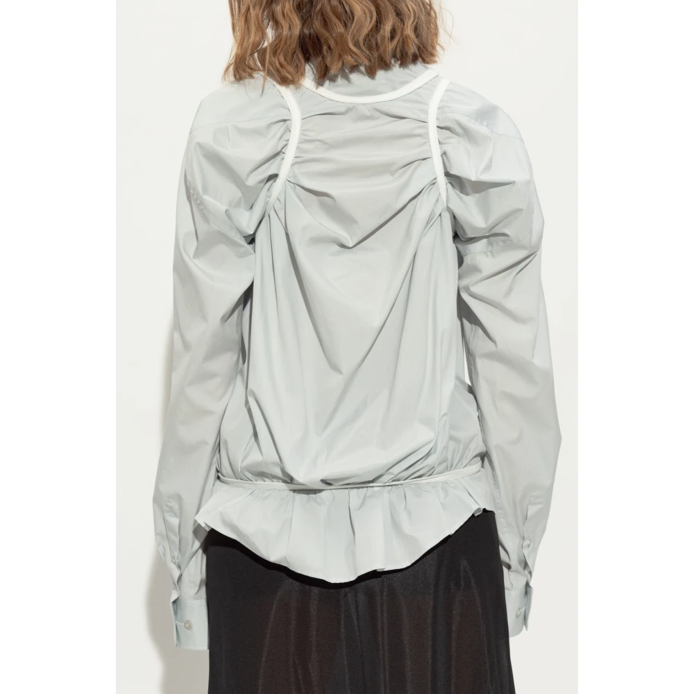 Maison Margiela Overhemd met zak Blue Dames
