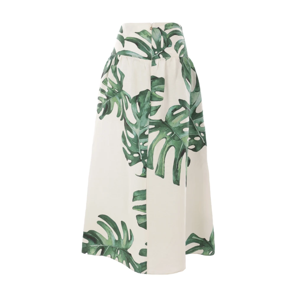 Raquel Diniz Wild Jungle Lange Linnen Zijden Rok Multicolor Dames