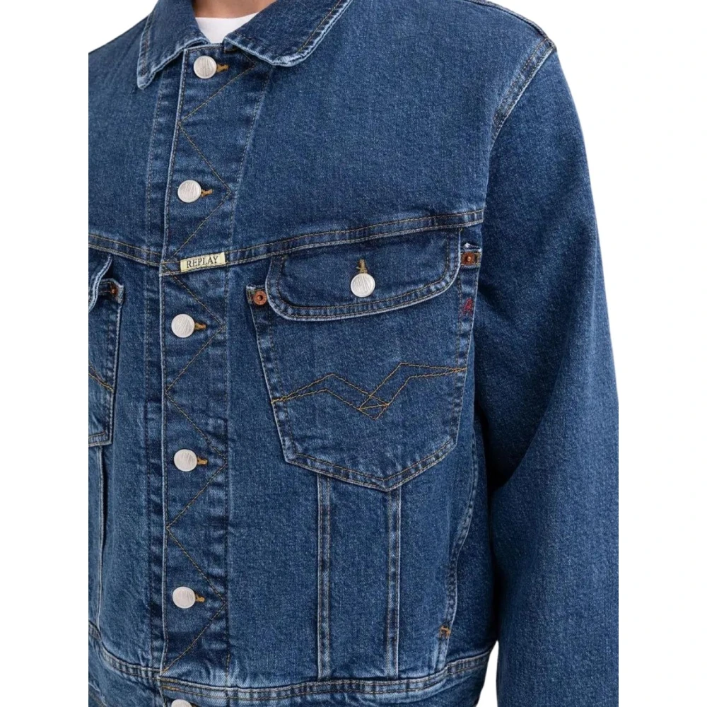 Replay Stijlvol Denim Jack Blue Heren