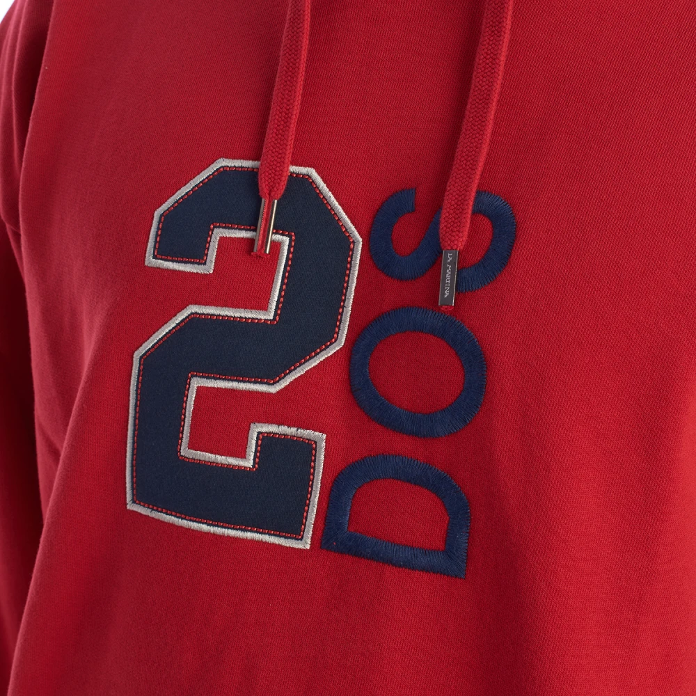 LA MARTINA Hoodie met rits en iconisch ontwerp Red Heren