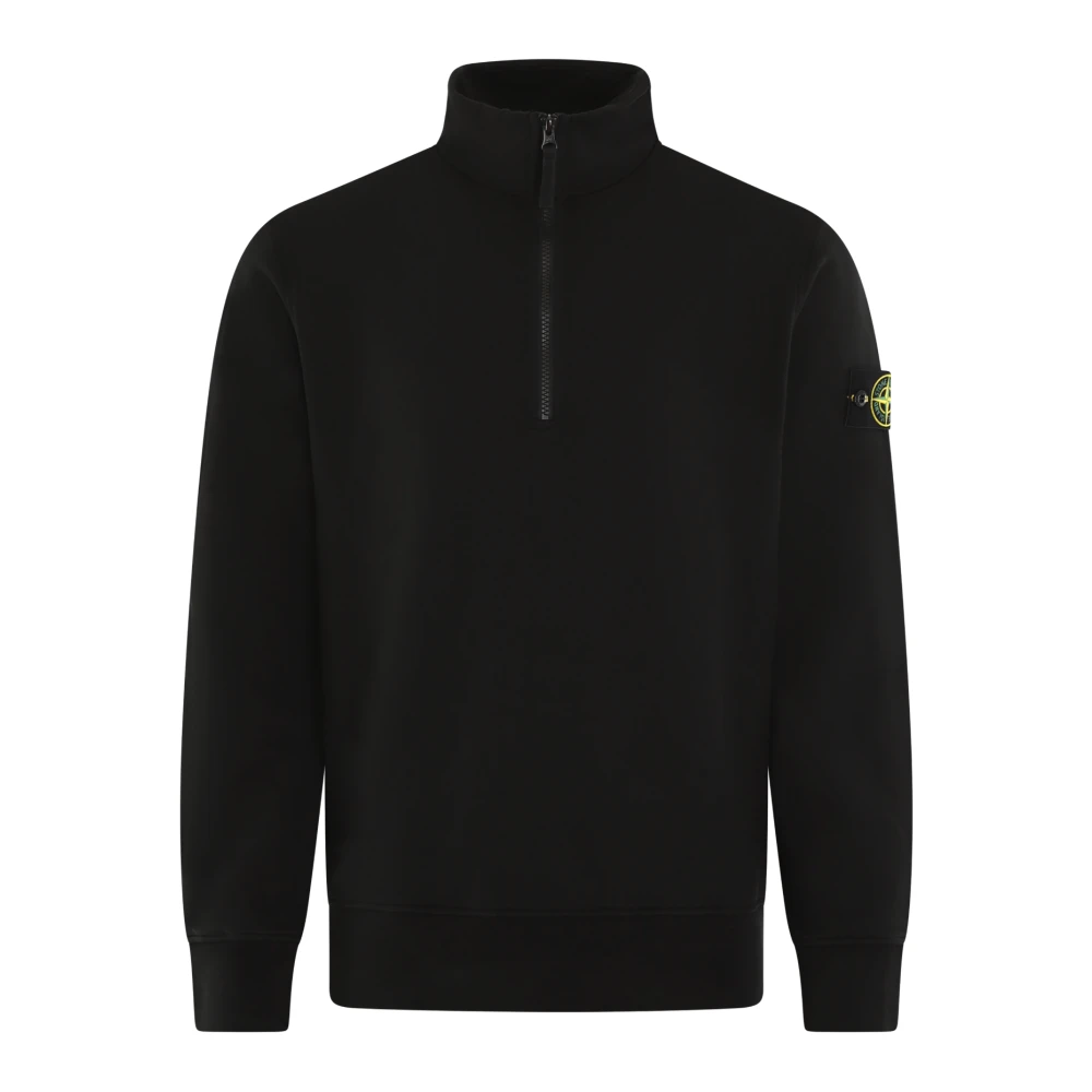 Stone Island Sweatshirt met opstaande kraag Black Heren