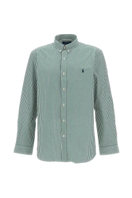 Randig Stretch Poplin Skjorta