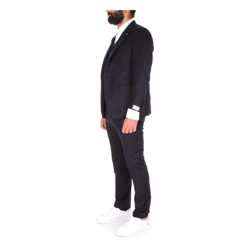 Tagliatore Single Breasted Suits Blue Heren