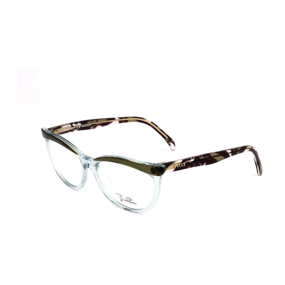 EMILIO PUCCI Aquamarijn Accent Kunststof Frame Bril Green Dames
