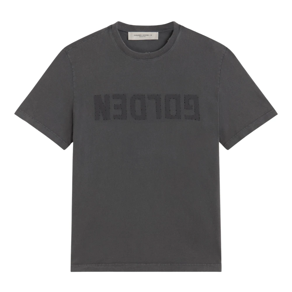 Golden Goose Logo T-shirt Gray Heren