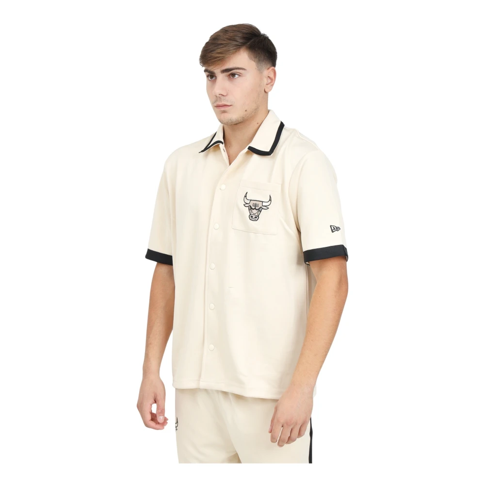 New era Chicago Bulls Korte Mouw Shirt Room Beige Heren