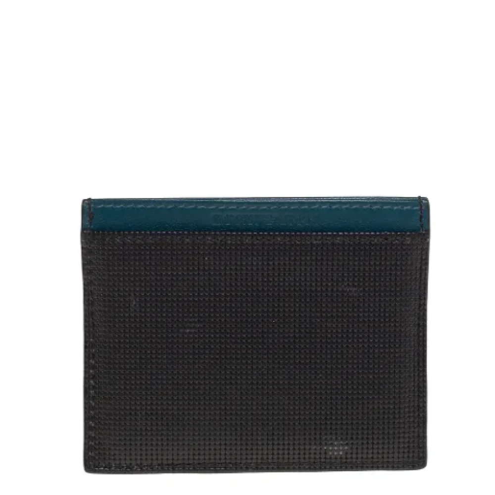 Armani Pre-owned Leather wallets Blue Dames